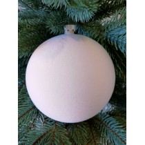 Новогодний шар "Бархат" Ø130мм белый